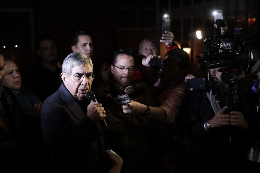 El expresidente de Costa Rica Óscar Arias durante una rueda de prensa sobre la situación en Venezuela, el pasado 29 de enero.