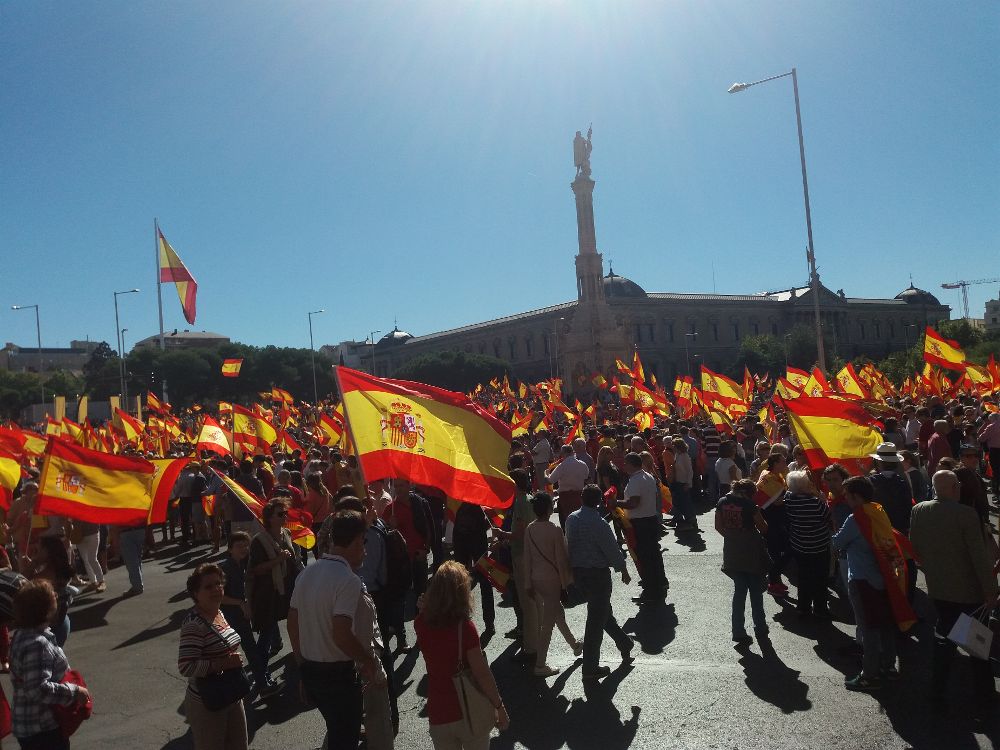 Manifestación en la plaza de Colón de Madrid.