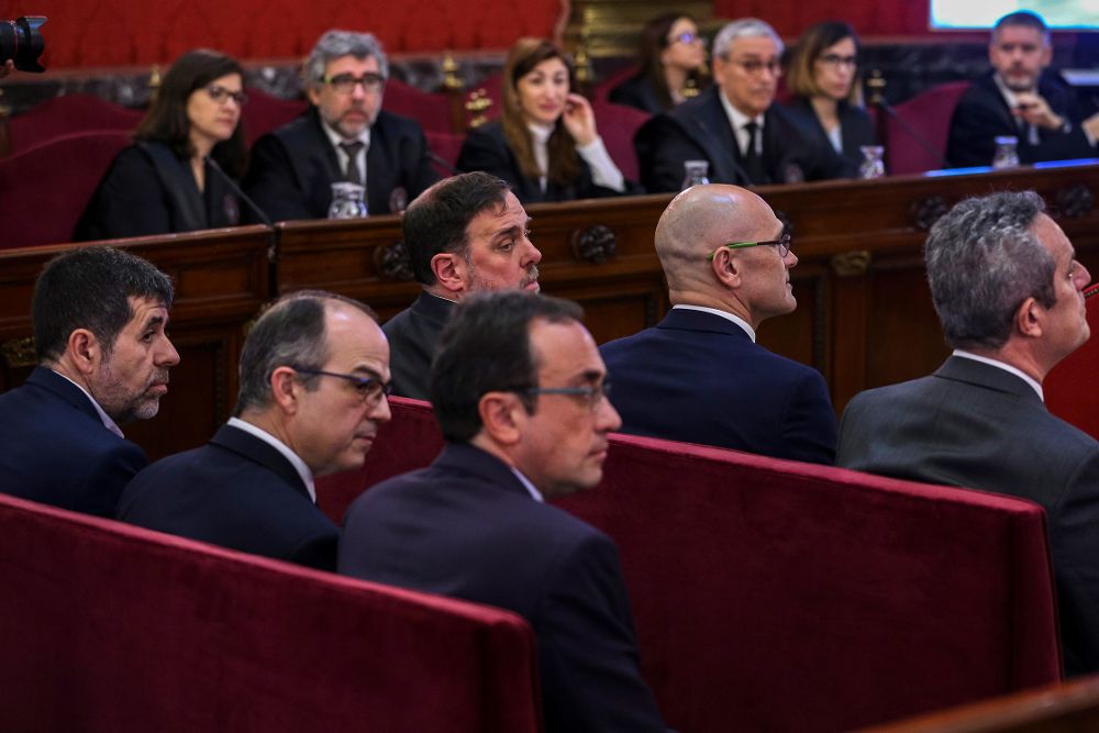 Los líderes independentistas acusados por el proceso soberanista catalán.