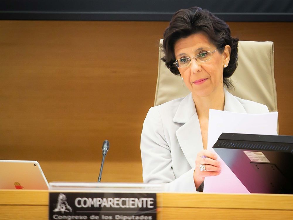 María José de la Fuente, presidenta del Tribunal de Cuentas, en su comparecencia.