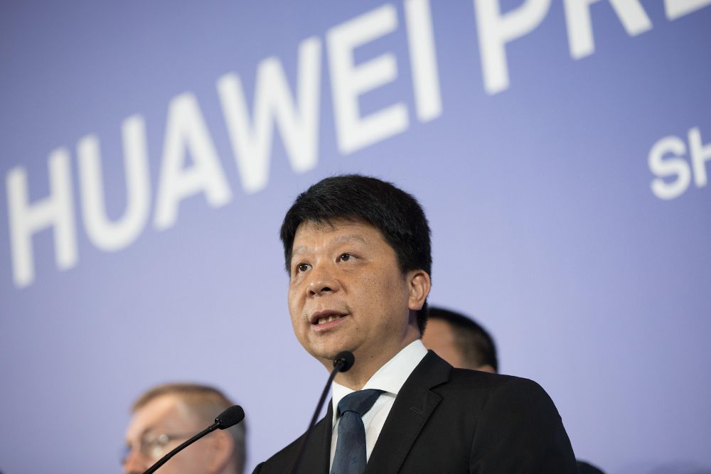 El presidente rotativo de Huawei, Guo Ping.
