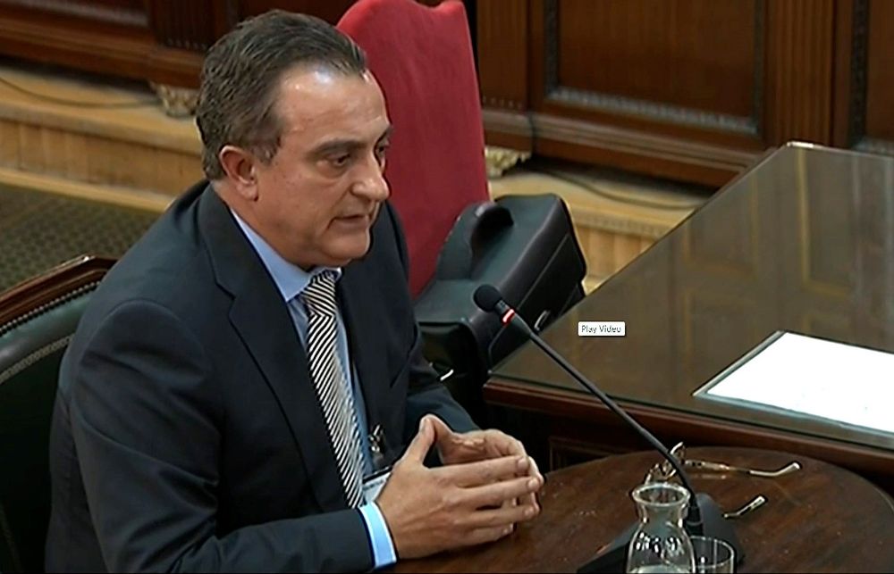Captura de la señal del Tribunal Supremo con la intervención del comisario de los Mossos D'Esquadra Manel Castellvi.