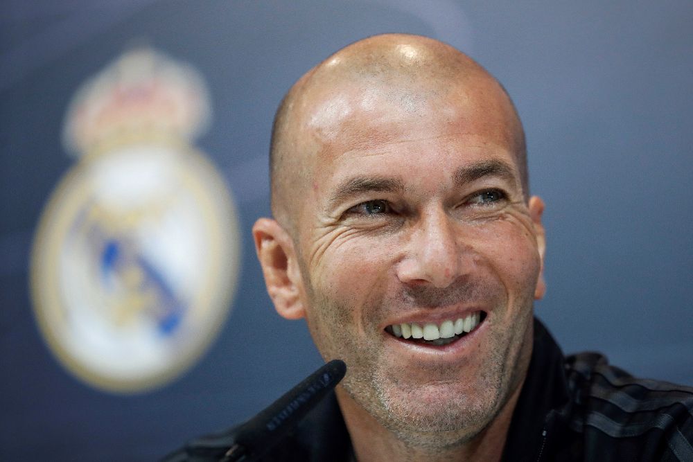 2018 en Madrid del entrenador francés Zinedine Zidane.