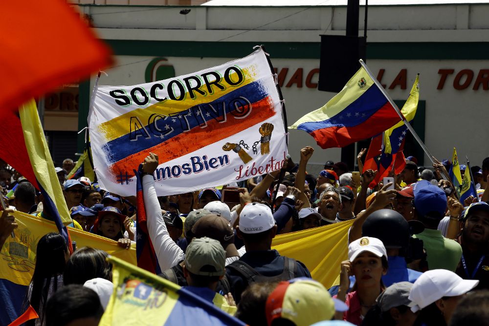 Manifestates contra Nicolás Maduro en Venezuela.Juan Carlos HernandezZUMA Wire