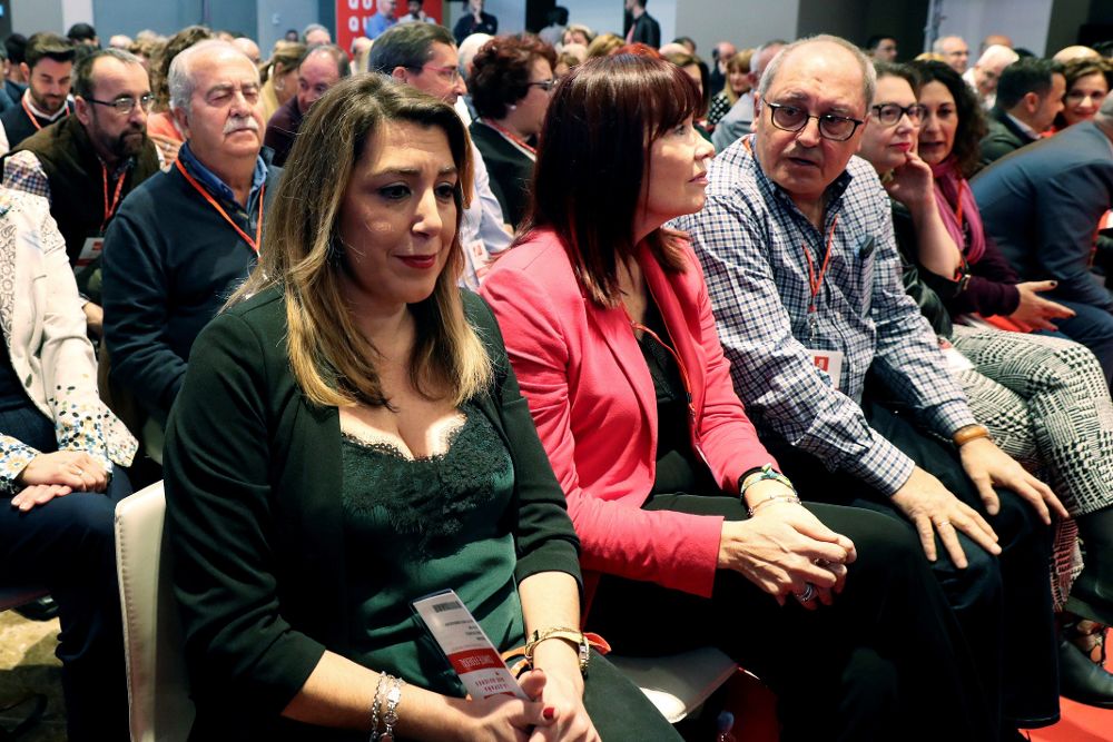 La expresidenta de la Junta de Andalucía Susana Díaz (c), en el Comité Federal del PSOE en el que se van a aprobar las listas para las elecciones generales y las europeas, autonómicas y municipales del 26 de mayo.