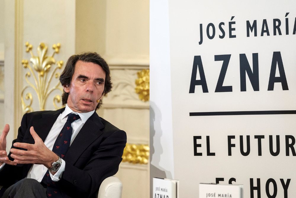 José María Aznar presentó este viernes su último libro, "El futuro es hoy", en la capital grancanaria. 
