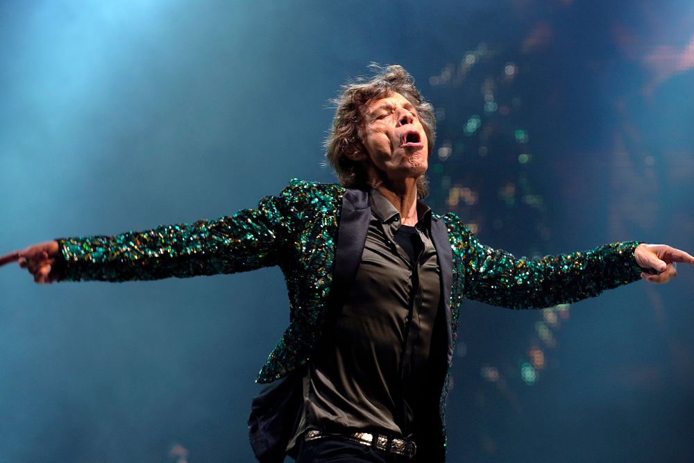 Mick Jagger durante un concierto en Glastonbury, en junio de 2019.